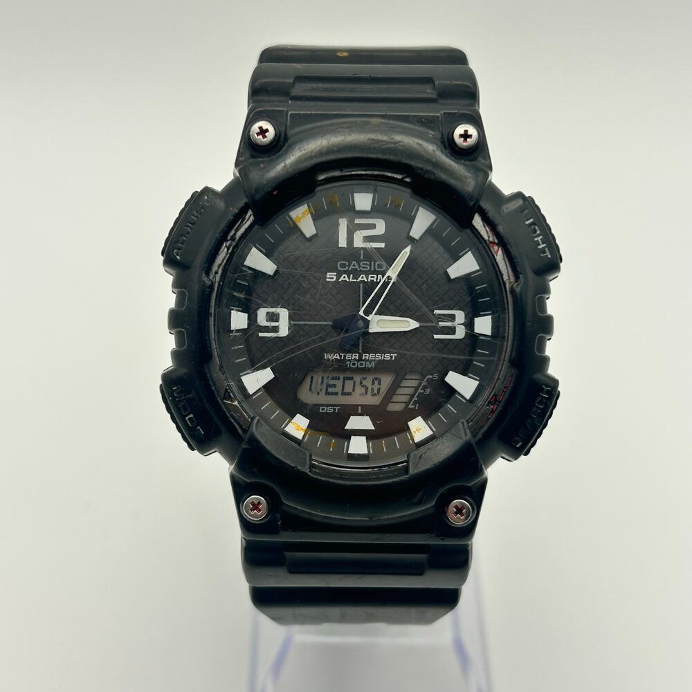 Casio AQ-S810W Black Analog-digital Solar Powered Watch